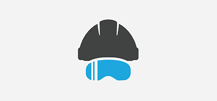 Helmet and goggles icon